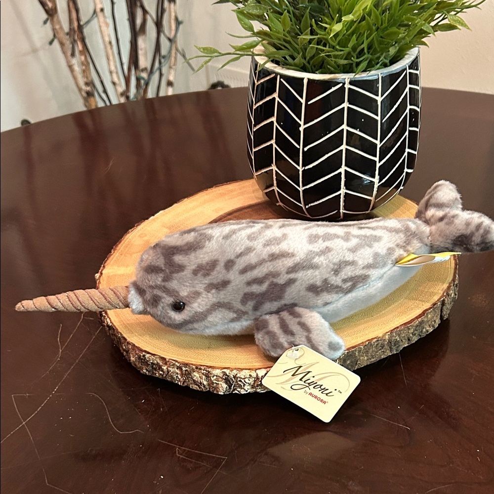 New With Tag Miyoni by Aurora Gray Narwhal‎ Stuffed Animal